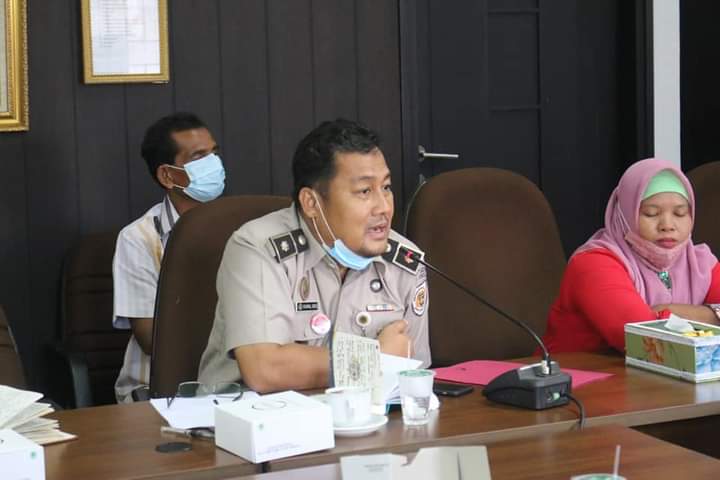 Pihak Dinas Pertanahan Kota Pekanbaru yang hadir saat hearing