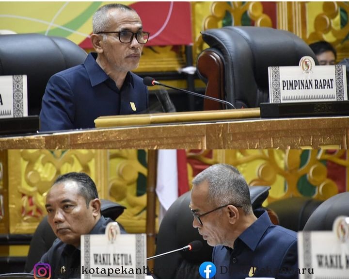 Rapat paripurna dipimpin oleh Wakil Ketua DPRD Kota Pekanbaru Nofrizal MM